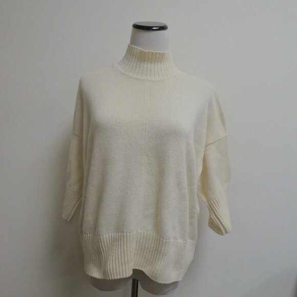 Pull Eskandar Hiver Blanc/ivoire - Taille 0, 90% Laine 10% Cachemire, Tissé, Neuf Avec étiquettes
